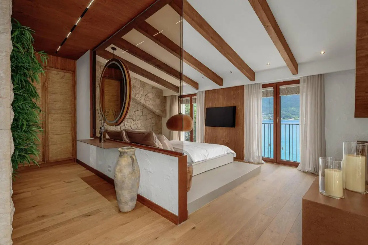 Spacious Room with Panoramic Sea View in Luxury Montenegro Villa